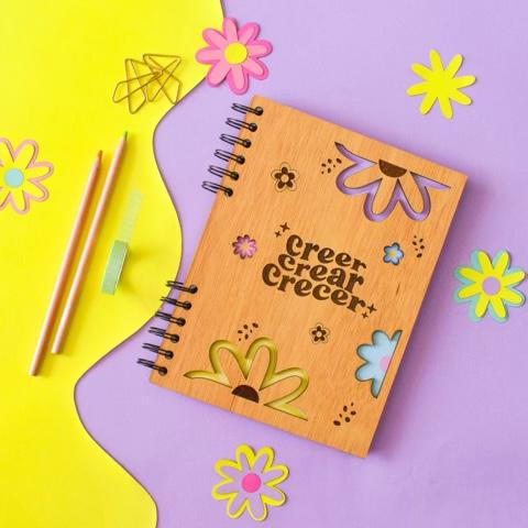 cuaderno planner flor
